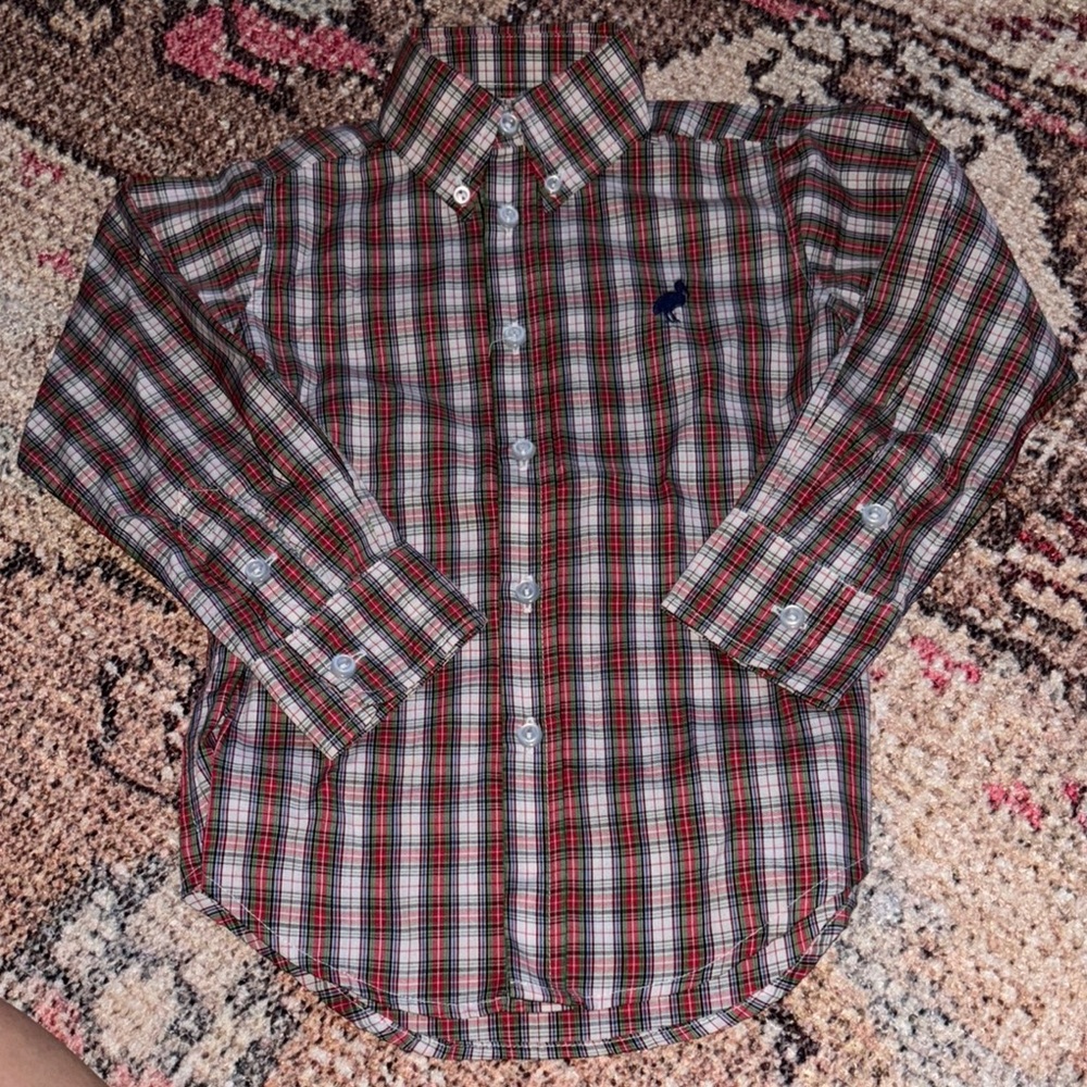 The Beaufort Bonnet Company Red and Blue Button Down Shirt